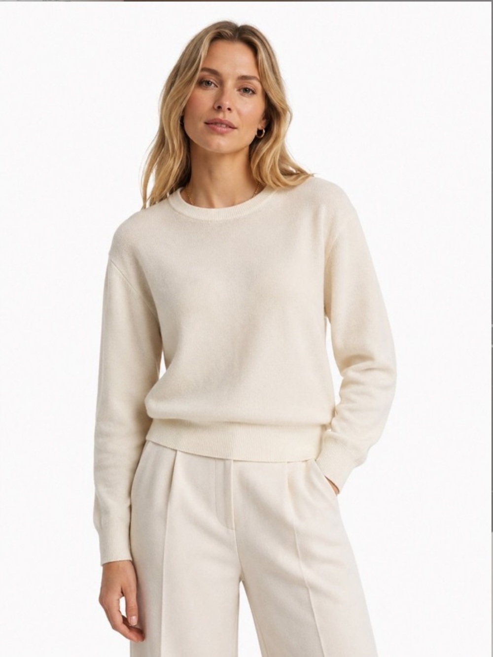 Massimo Dutti Wool/Cashmere Blend Classic Crewneck PTP 20” NWT